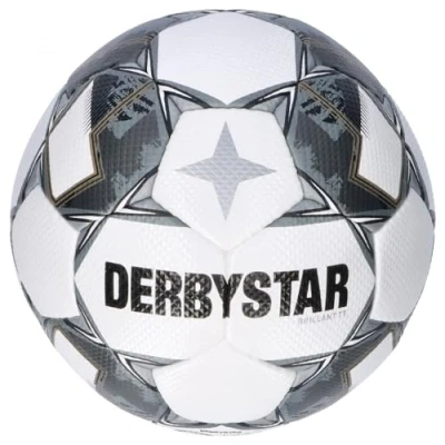 Image of Derbystar Unisex Adult Brillant Tt V24 Football Balls White Silver 68 69