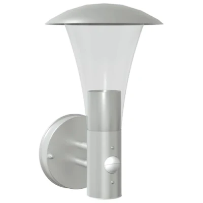 Image of vidaXL Outdoor Wall Light Stainless Steel, IP44, PIR Motion Sensor, Adjustable Timer, PC Diffuser for Garden, Driveway, Porch
