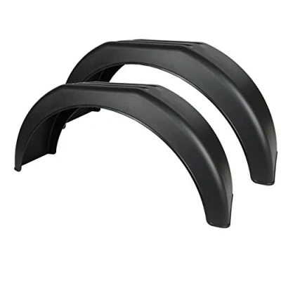 Image of ASC 2x Plastic Mudguards Mud Guards Pair Rounded Design MEDIUM Size Trailer wheels **ROUNDED**