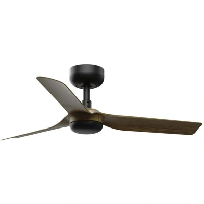 Image of Mini Punt Small Black, Dark Wood DC Ceiling Fan 6 Speed