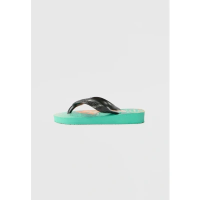 Image of Havaianas Tbar sandals for kids, Size: 272, Virtual green/black shoes