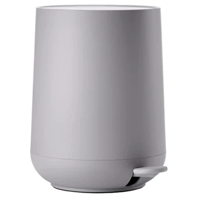 Image of Zone Denmark Nova One 5L Around Acrylonitrile Butadiene Styrene (ABS) Grey Rubbish Bin (5 Litres, Round, (ABS), Grey, Pedal, 23 cm)