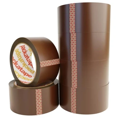 Image of Packatape 6 rolls Per pack 48MM x 66M Brown Packaging Tape for Parcels and Boxes. This of Heavy Duty Packing Provides a Strong, Secure Sticky Seal your Boxes