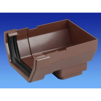 Image of Wavin OSMA Squareline Stopend Outlet 100mm Brown 4T807n