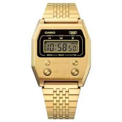 Image of Casio Unisex&#039;s Digital Swiss Quartz Watch with Stainless Steel Strap A1100G 5EF