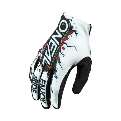 Image of O&#039;Neal Cycling &amp; Motocross Gloves Kids MX MTB DH FR Downhill Freeride Durable, Flexible Materials, Ventilated Hand Top Matrix Youth Glove Villain Black Size S