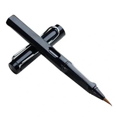 Image of Lerpwige Calligraphy Brush Pen, Refillable Piston Filled Fountain Black Ink for Beginners