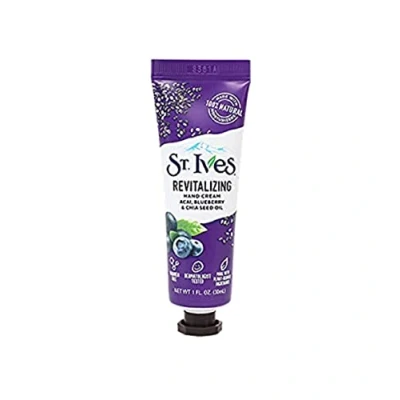 Image of St Ives Hand Cream 30ml Revitalising Acai, Blueberry &amp; Chai Seed Oil