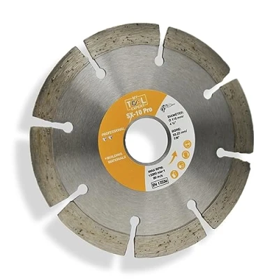 Image of 115mm Universal Segmented Diamond Blade for Angle Grinder, SX 10 PRO Cutting Discs Masonry Cutting, Bricks, Reinforced Concrete, Roofing Materials, Kerb