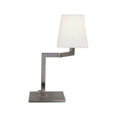 Image of Buhovo Table Lamp 1x E27 Max 40W Chrome Matt White Shade