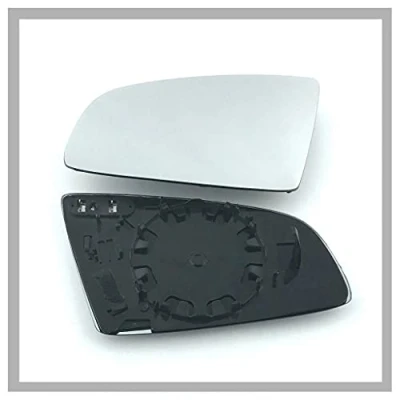 Image of Fits Audi A6, For 2004 to 2008 Heated Base Convex Wing Mirror LEFT HAND ( UK Passenger Side )
