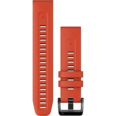 Image of Garmin Fenix 7, 22 mm Quick Fit Flame Red Silicone Band