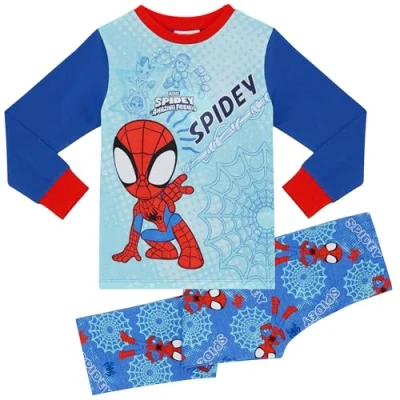 Image of Spidey &amp; Friends Spider Man Unisex Long Pyjama Set 4 5 Years 110cm