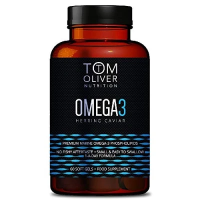 Image of Tom Oliver Nutrition Omega 3 Herring Caviar Premium Marine Phospholipids High in EPA and DHA (60 capsules)