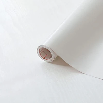 Image of Vinyl Warehouse 5m x 67.5cm d c fix MATT White Wood Sticky Back Furniture Wrap 200 8166