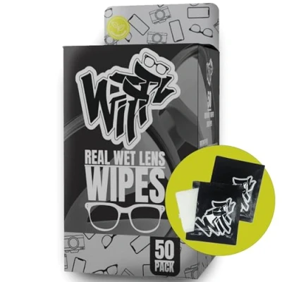 Image of WiPPZ® Premium Lens Wipes 50 Pack Individually Wrapped Pre Moisturised Alcohol for Glasses, Sunglasses, Laptops, Phones, Computer Monitor Screens &amp; Camera Lenses