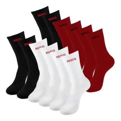 Image of HUGO Men&#039;s 6P QS Rib Logo CC Short_Socks, Open Miscellaneous961, 43 46
