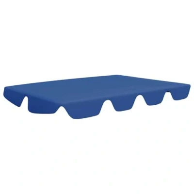 Image of vidaXL Replacement Canopy for Garden Swing Waterproof PVC Coated Blue Polyester Fabric Outdoor Patio/Gazebo 150x110 cm