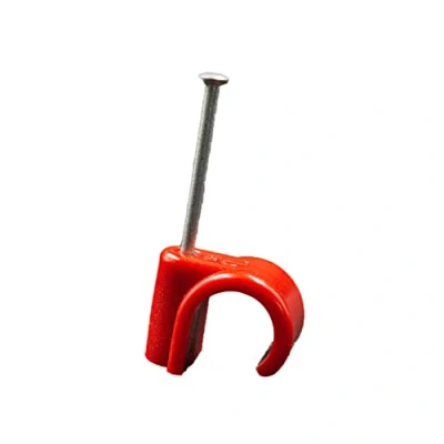 Image of Talon Nail in Pipe Clip, 15mm Premium Grade Polypropylene Pack of 20 Manufactured from High Density Polyethylene for Plumbing, Gas Pipes, Hot Water Red