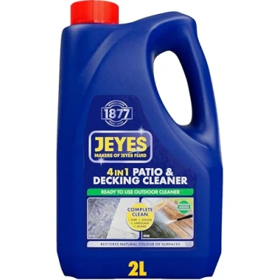 Image of Jeyes 4 in 1 Patio and Decking Power, Outdoor Cleaner for Patios, Paths, Driveways, Stone &amp; Concrete, 2 Litres