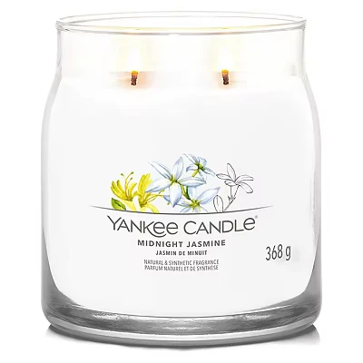Image of Yankee Candle Signature Scented Midnight Jasmine Medium Jar with Double Wicks Soy Wax Blend Long Burning Perfect Gifts for Women