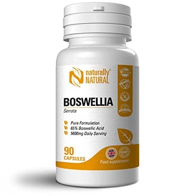 Image of Naturally Natural Boswellia Serrata 90 Vegan Capsules 65% Boswellic Acid Strong Joint Care Pure Formulation Supplement