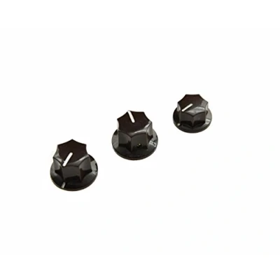 Image of Dopro Set of 3 Brown Brass Insert USA Spec 1/4&quot; Jazz J Bass Knobs
