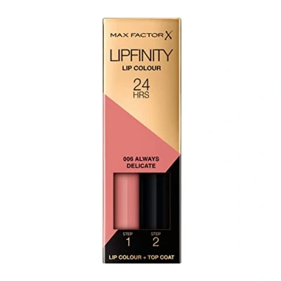 Image of Max Factor Lipfinity Long Lasting Two Step Lipstick 6 Always Delicate, 4.2g