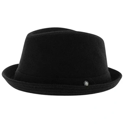 Image of Stetson Women s/Men S Odenton Pork Pie hat Cotton Water Repellent Fedora with Sun Protection Men Summer/Winter Musician Black (54 55 cm)