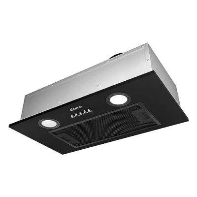 Image of CIARRA CBCB5913A Integrated Cooker Hood 52cm Black Built in Extractor LED Light 3 Speeds Undercabinet Fan