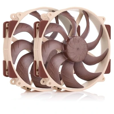 Image of Noctua NF A14x25r G2 PWM Sx2 PP, Push Pull Set of two Premium Quality Quiet 140mm PC Fans (Brown)