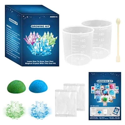 Image of Grow Your Own Crystals Kit,Fun Science Experiment Kit A Crystal Specimen Educational STEM Toys Making for Kids &amp; Teens