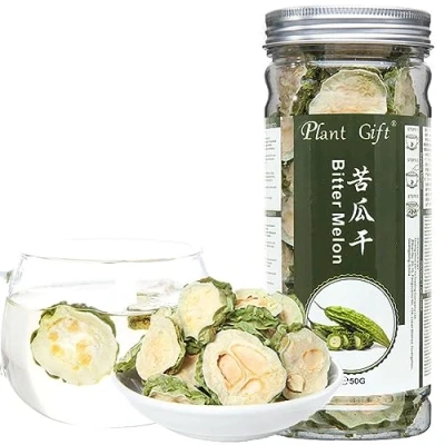 Image of Plant Gift Gohyah Tea Bitter Melon Tea, 苦瓜 Gourd Tablets, Kugua dry clear fire natural health Clearing Heat Lose Weight Popular 40g/1.41oz