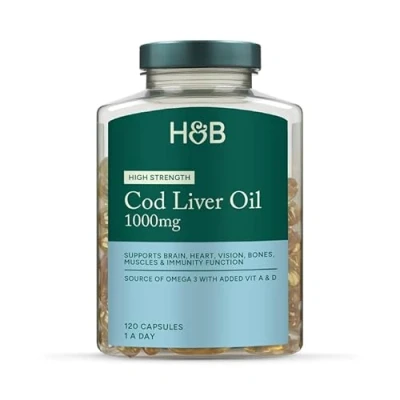 Image of Holland &amp; Barrett Pure Cod Liver Oil 1000mg 120 Capsules