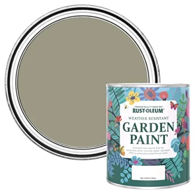 Image of Rust Oleum Green Mould Resistant Garden Paint in Matt Finish Grounded 750ml