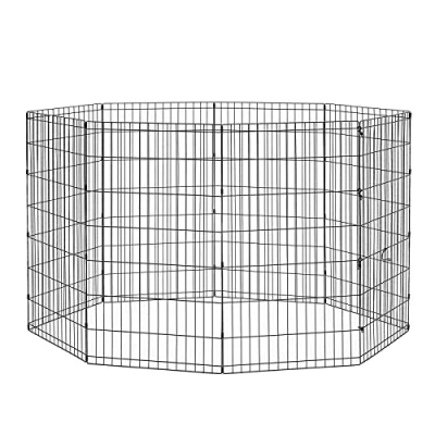 Image of New World Dog Exercise Pen and Playpen without a Door; 60.96 cm by 106.68 cm; Black E Coated; B550 42