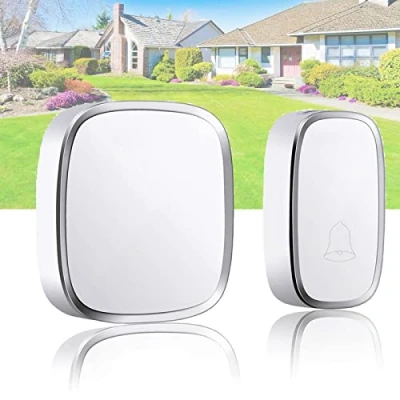 Image of Waterproof Wireless Doorbell Cordless Battery Operated, Electric Door Bell Chime Kit with 1 Plug in Receiver, 1000ft Long Range Bells 4 Levels Volume, 36 Melodies, LED Blink Entry