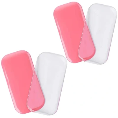 Image of 4 Pcs Reusable False Eye Lashes Holder Silicone Pads Pallet, Pad for Eyelash Extensions, 4.3&#039;&#039; x 2.2&#039;&#039; Lash Stands Forehead Glue Pallet