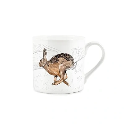 Image of Purely Home Countryside Farmyard Hare Fine Bone China White Mug Coffee/Tea Present Gift for Animal Lovers