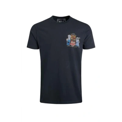 Image of Weird Fish Doctor Hoot RSPB Charity Back Print Artist T Shirt Navy Size 3XL