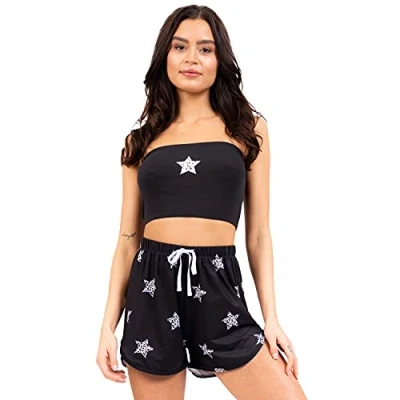 Image of Undercover Ladies Black Star Bandeau Short Pyjamas 791026 L