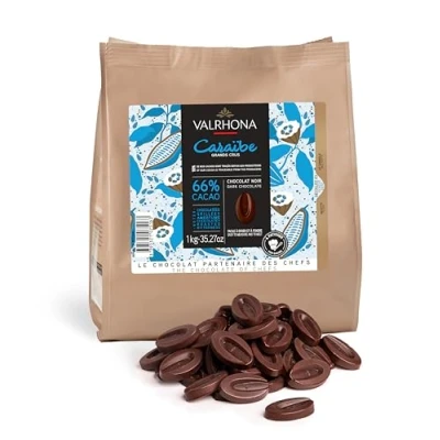 Image of Valrhona Caraïbe Baking Chocolate Chips 66%, 1 kg
