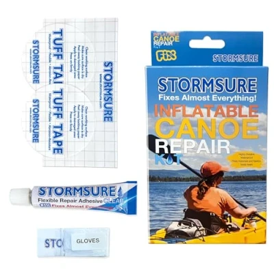 Image of Stormsure Inflatable Canoe &amp; Kayak Repair Kit Ideal for Kayaks and Canoe: Quick Fix Punctures, Rips Leaks