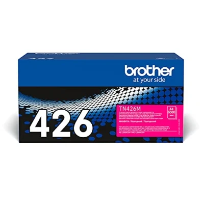 Image of Brother TN 426M Toner Cartridge, Magenta, Single Pack, Super High Yield, Includes 1 x Genuine Supplies