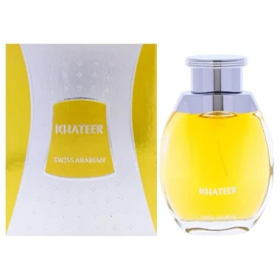 Image of Swiss Arabian Khateer Unisex EDP Spray Fresh, Spicy, Amber Luxury Fragrance From Dubai Long Lasting Perfume With Mint, Amber, Pepper, Vetiver, Rose, Vanilla, Oakmoss, Oud Notes 100ml