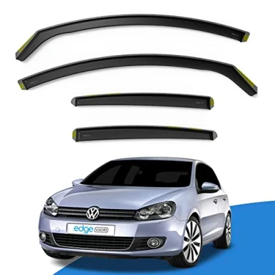 Image of EdgeVisors Wind Deflectors Set Fits: VW GOLF MK6 2008 2012 5 Door Hatchback 4pc