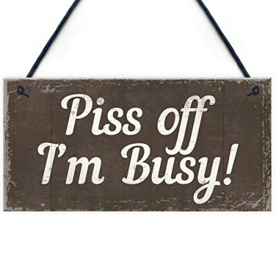Image of RED OCEAN Do Not DISTURB Polite Notice Hanging Plaque Wall Door Man Cave Enter Men Sign