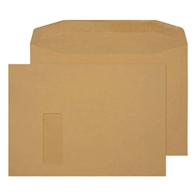 Image of Blake Purely Everyday C4 229 x 324 mm 100 gsm Gummed Mailer Window Envelopes (2710) Manilla Pack of 250
