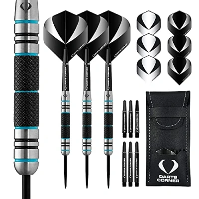 Image of DESIGNA DARTS Corner Marine Steel Tip Dart Set 80% Tungsten Barrel, M3, 30g (D0677)