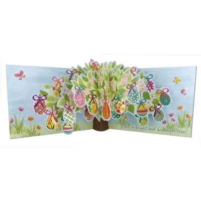 Image of Happy Easter Egg cellent Tree Pop Up Greeting Card EPRC004